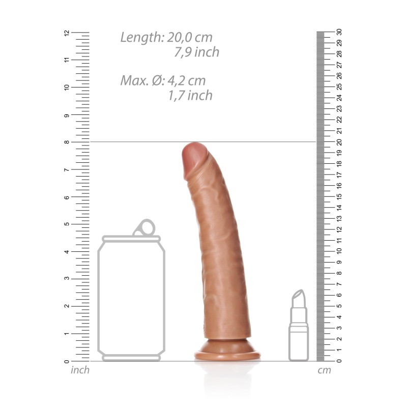 Duże realistyczne dildo z mocną przyssawką 20 cm